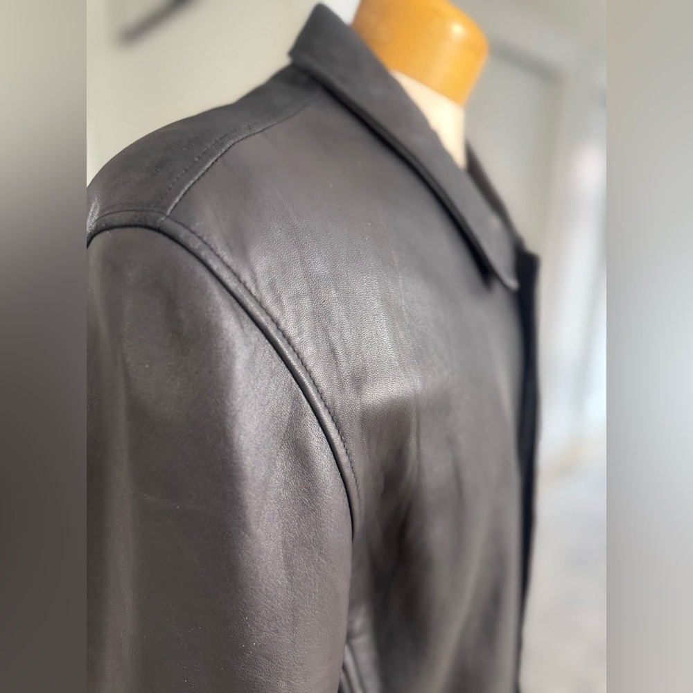 111 State Black Leather Insulated Men’s Coat Jacket L - Picture 6 of 14
